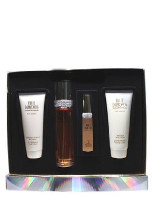 White Diamonds 4 Piece 100ml Eau de Toilette by Elizabeth Taylor for Women (Gift Set)