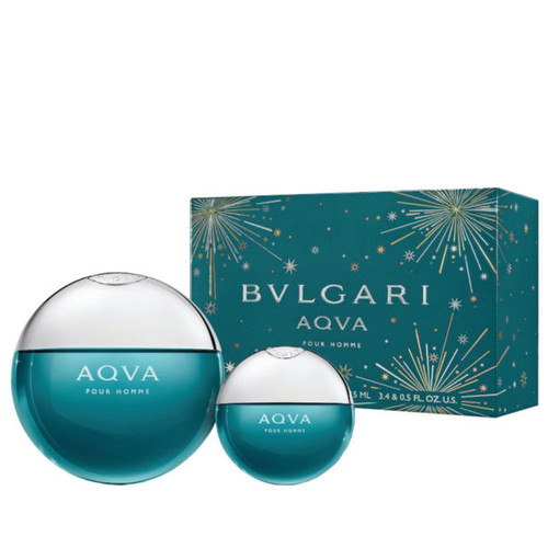 Aqva Pour Homme 2 Piece 100ml Eau de Toilette by Bvlgari for Men (Gift Set-A)