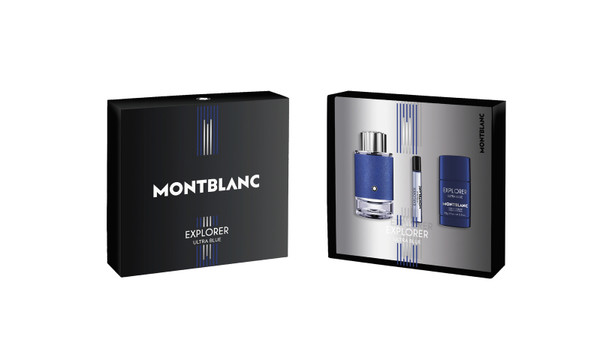 Explorer Ultra Blue 3 Piece 100ml Eau de Parfum by Montblanc for Men (Gift Set)