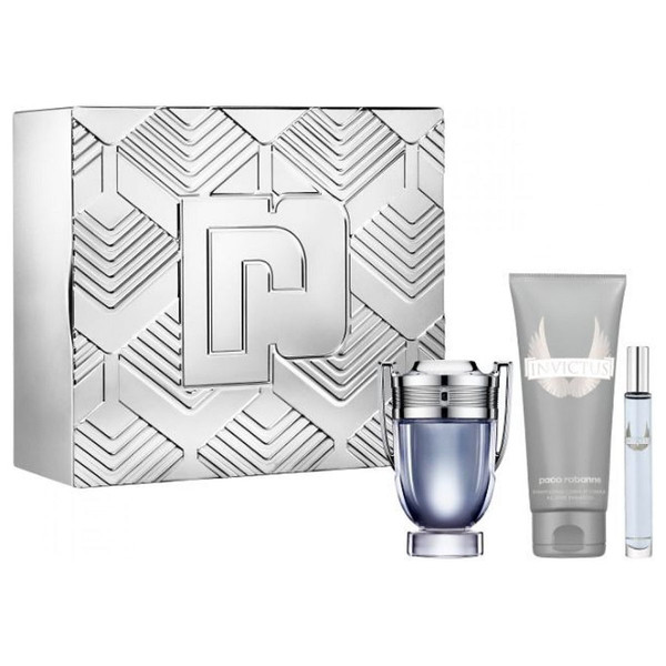 Invictus 3 Piece 100ml Eau de Toilette by Paco Rabanne for Men (Gift Set-A)