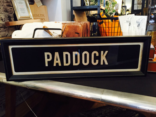Paddock - Framed Sign