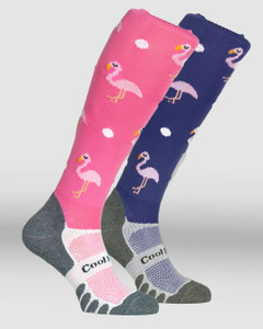 Bingo Flamingo in Pink & Navy | Horse riding socks Cool Horse Socks Bingo Flamingo in Pink & Navy | Horse riding socks Cool Horse Socks