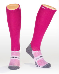 Scarlet pink competition horse riding socks Scarlet pink competition horse riding socks
