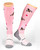 Busy Bee horse riding socks in blush pink with bee pattern and Coolmax® performance foot.