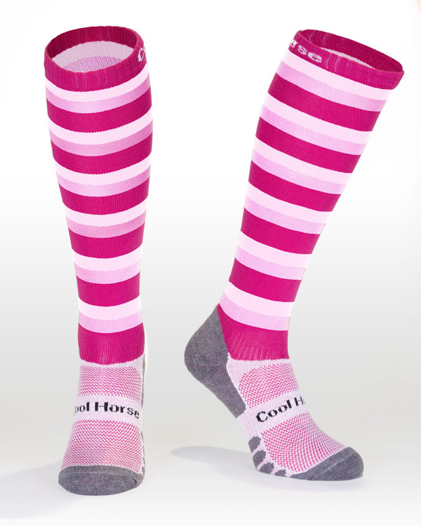 Pink Stripe | Competition Riding Socks