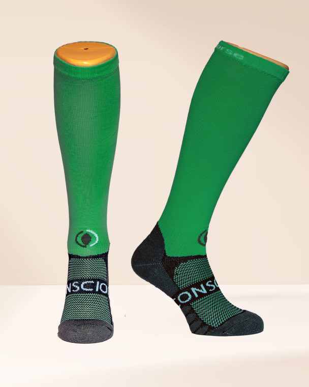 Conscious Horse Riding Socks in Moss Green