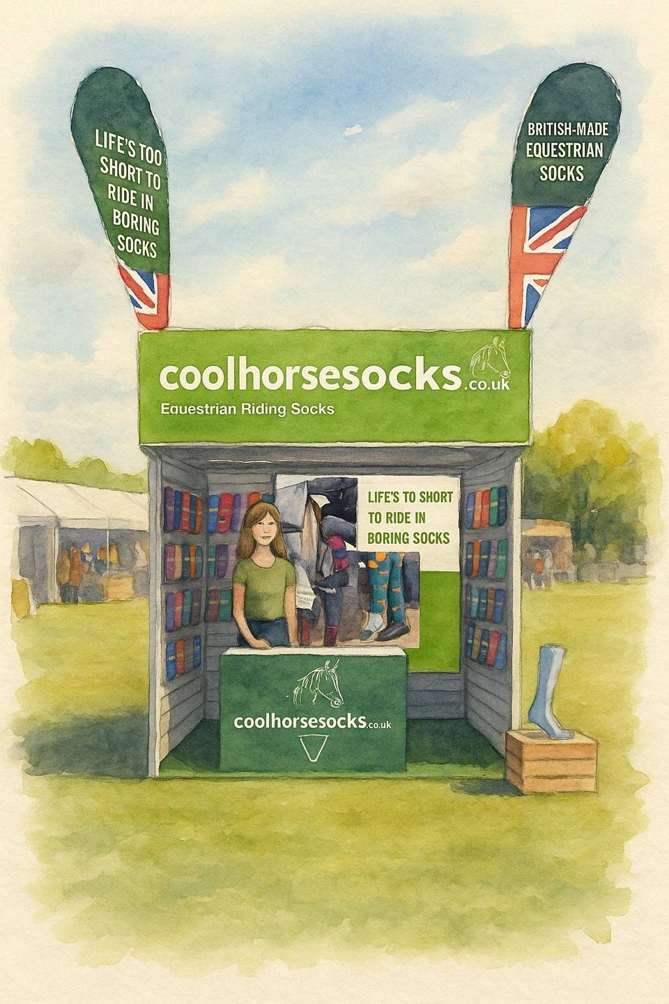 Find Cool Horse Socks at Badminton Horse Trials 2025