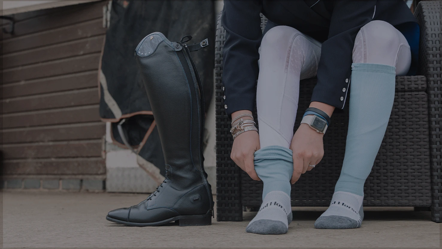 Lightweight competition riding socks