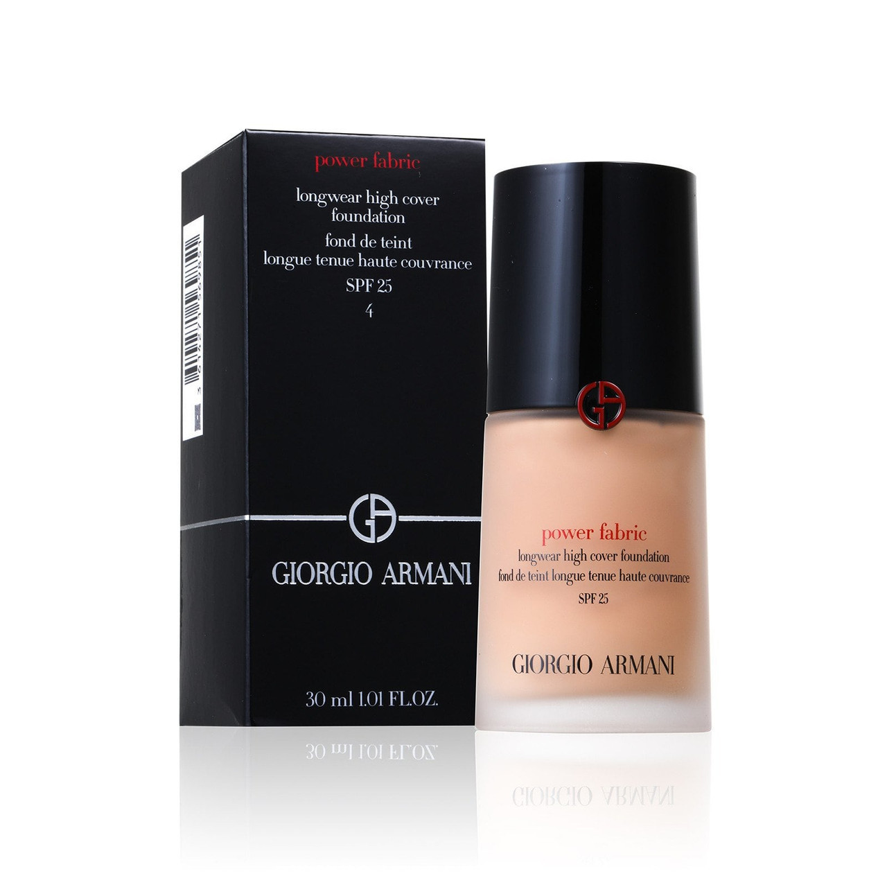 ARMANI POWER FABRIC HIGH COVERAGE FOUNDATION SPF 25 1OZ 4 FAIR