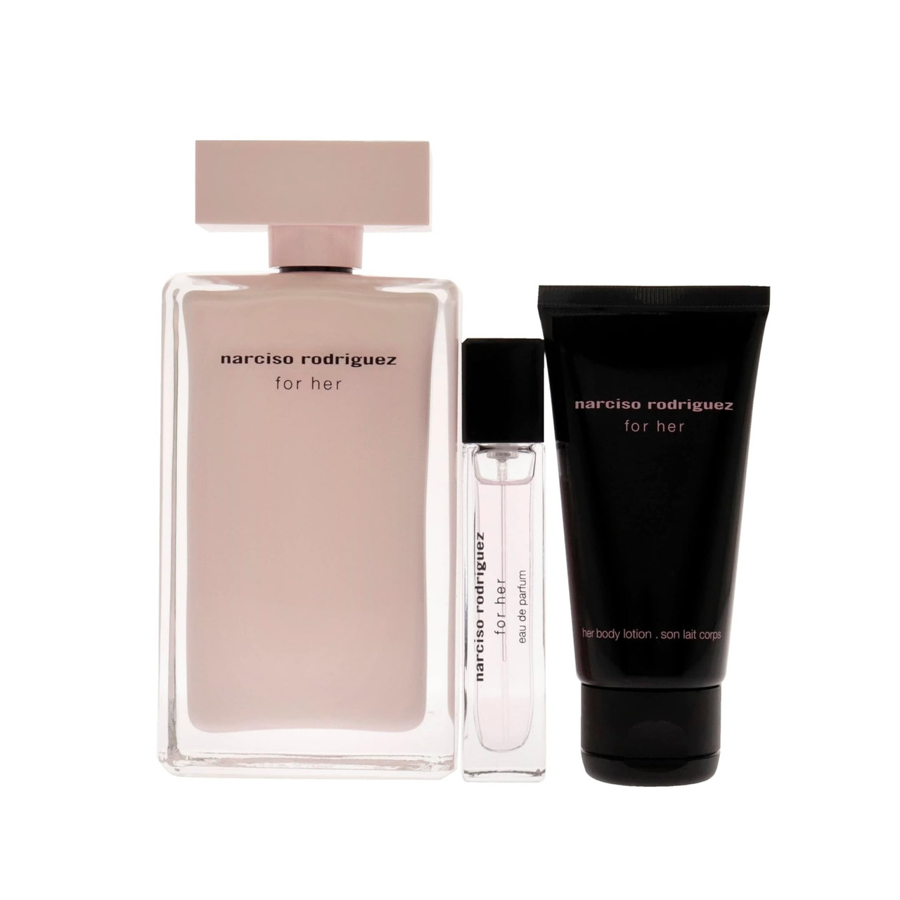 DE BODY EAU NARCISO RODRIGUEZ 1.6 3 ScentsWorld SPRAY - EAU PARFUM + FOR DE LOTION SET PCS 0.33 PARFUM 3.4 WOMEN: + SPRAY