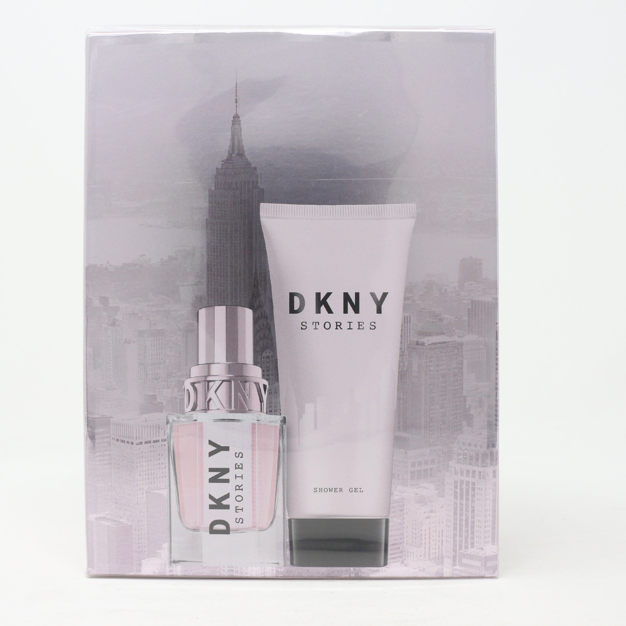 DKNY STORIES 2 PCS SET 1 OZ EAU DE PARFUM SPRAY 3.4 SHOWER GEL