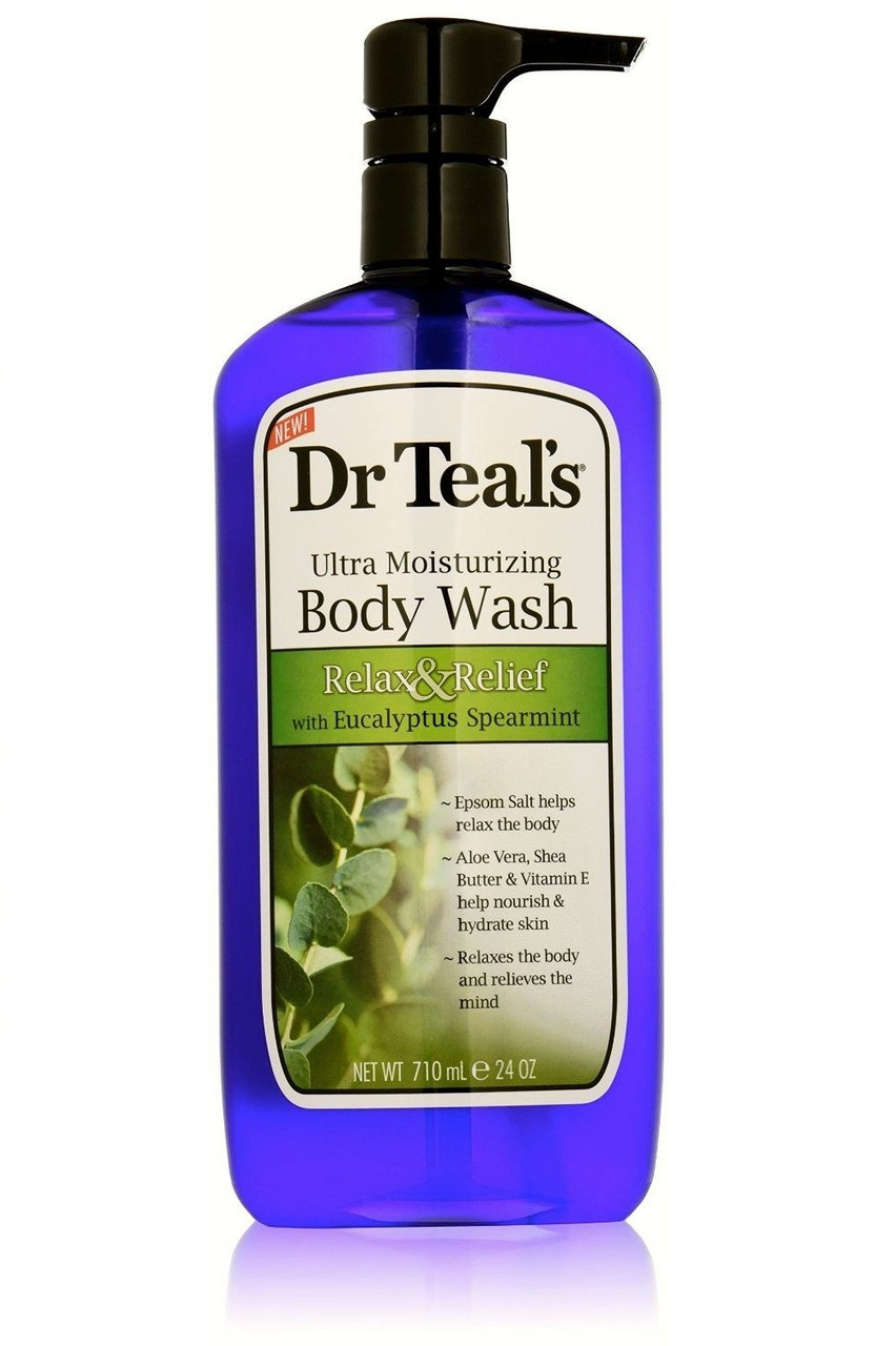 DR. TEAL'S ULTRA MOISTURIZING BODY WASH RELAX & RELIEF WITH EUCALYPTUS &  SPEARMINT 24 OZ