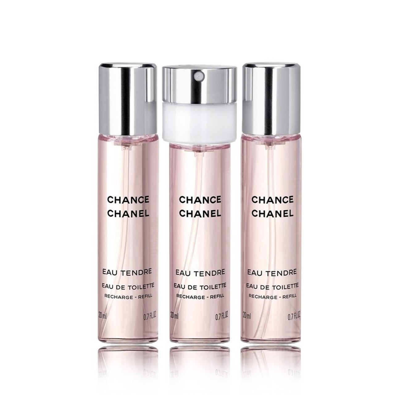 CHANEL CHANCE EAU TENDRE 3 PCS SET FOR WOMEN: 3 X 0.67 OZ EAU DE