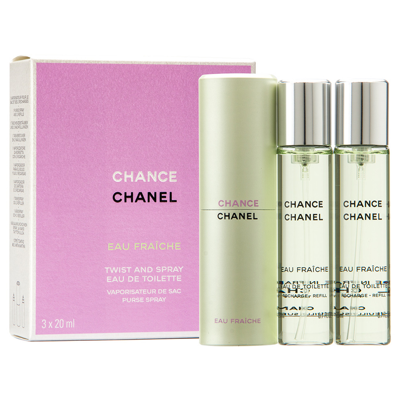 CHANEL CHANCE EAU FRAICHE 3 X 0.68 EAU DE TOILETTE SET FOR WOMEN