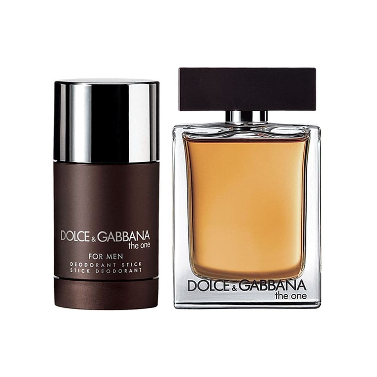 DOLCE GABBANA THE ONE 2 PCS SET FOR MEN 3.3 EAU DE TOILETTE SPRAY 2.4 OZ DEODORANT STICK TRAVEL SET