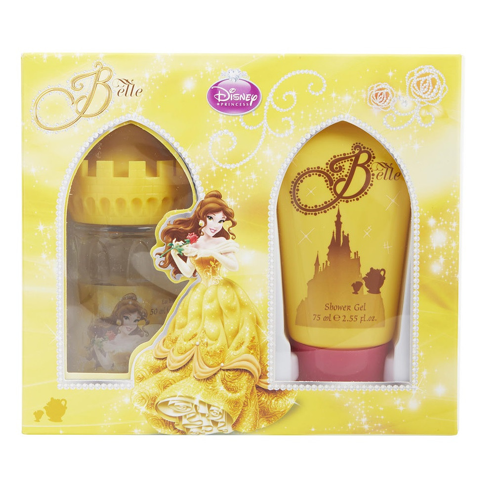 DISNEY BELLE CASTLE 2 PCS SET: 1.7 EAU DE TOILETTE SPRAY + 2.5