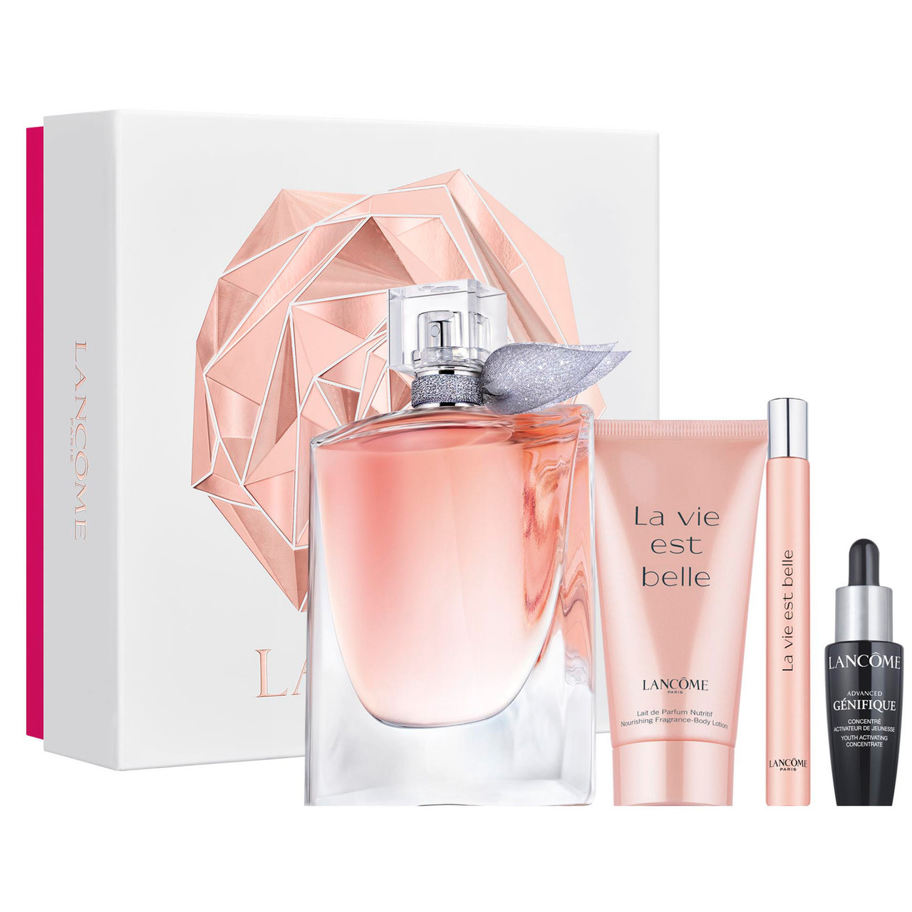 LANCOME LA VIE EST BELLE 4 PCS SET: 3.4 EAU DE PARFUM SPRAY + 0.34