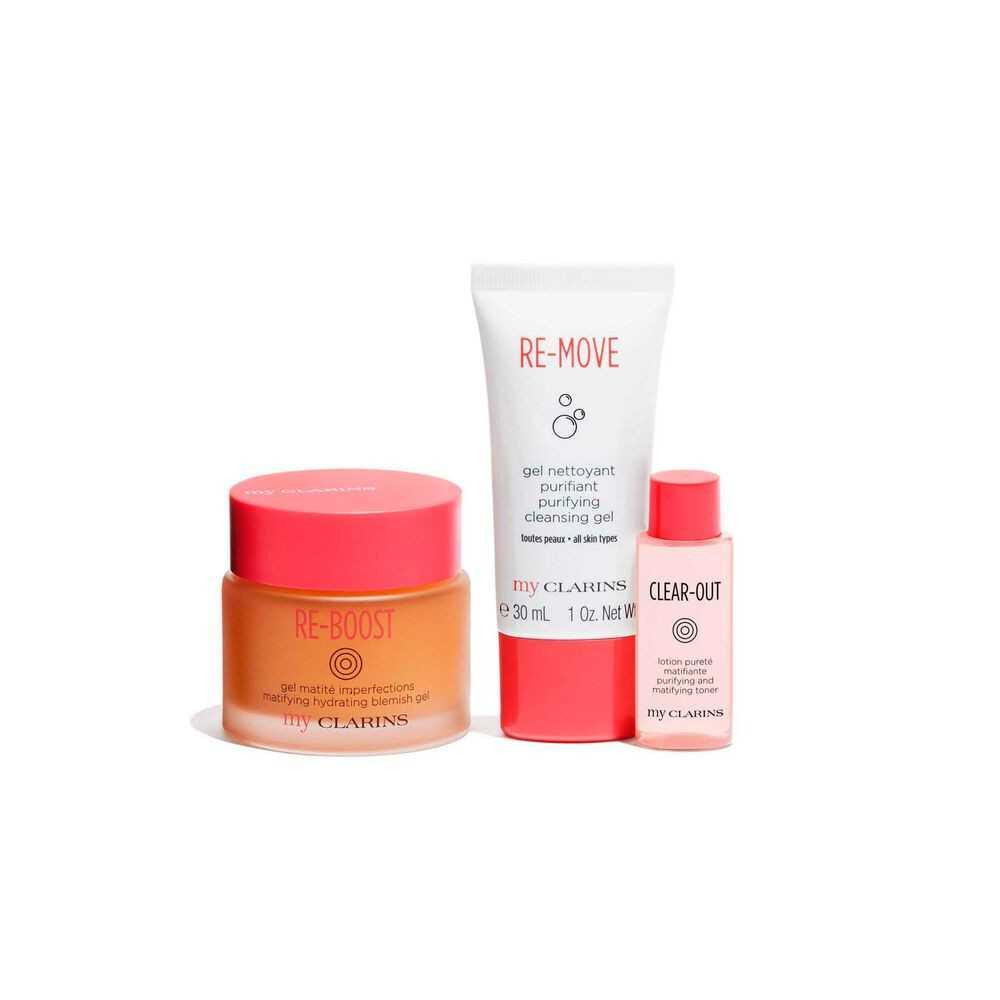 Move Lotion CLARINS MATTIFYING 3 PCS SET FOR WOMEN: RE-BOOST 1.7 BLEMISH GEL + RE ...