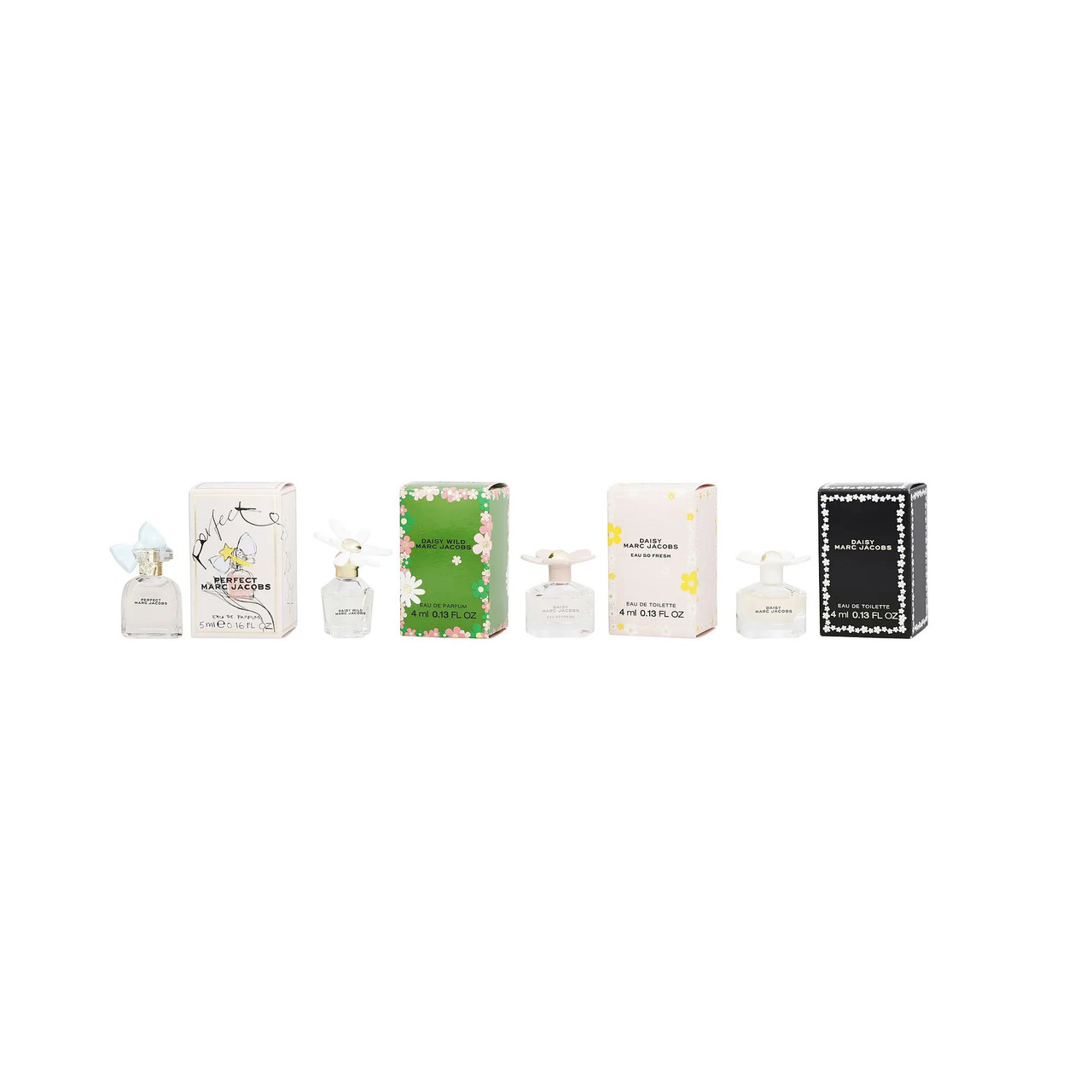 MARC JACOBS 4 PCS MINI SET FOR WOMEN: DAISY 4 ML EAU DE TOILETTE +