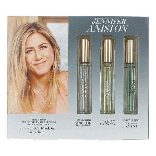 JENNIFER ANISTON 3 PCS ROLLERBALL SET: CLASSIC 0.33 EAU DE PARFUM SPRAY + SOLSTICE BLOOM 0.33 EAU DE PARFUM SPRAY + BEACHSCAPE 0.33 EAU DE PARFUM SPRAY