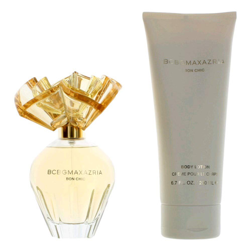 BCBG MAX AZRIA BON CHIC 2 PCS SET 1.7 EAU DE PARFUM SPRAY 6.7 BODY LOTION WINDOW BOX