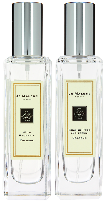 JO MALONE 2 PCS SET: ENGLISH PEAR & FREESIA 1 OZ COLOGNE + WILD BLUEBELL 1 OZ COLOGNE