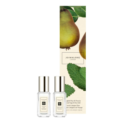 JO MALONE 2 X 0.3 COLOGNE TRAVEL SPRAY: ENGLISH PEAR FREESIA + WOOD SAGE SEA SALT