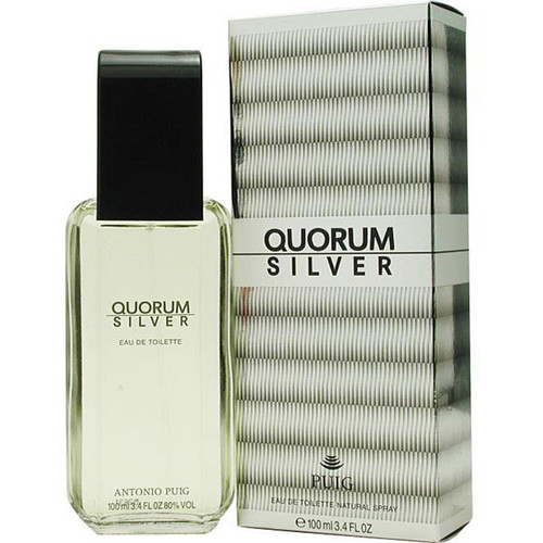 QUORUM SILVER 3.4 EAU DE TOILETTE SPRAY QUORUM SILVER 3.4 EAU DE TOILETTE SPRAY