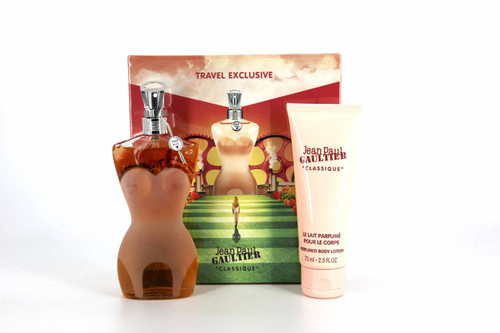 JEAN PAUL GAULTIER 2 PCS SET FOR WOMEN: 3.4 EAU DE TOILETTE SPRAY + 2.5 BODY LOTION (TRAVEL)