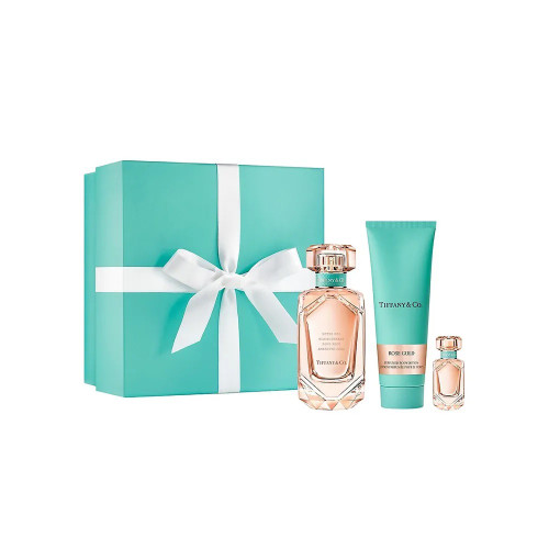 TIFFANY & CO ROSE GOLD 3 PCS SET FOR WOMEN: 2.5 EAU DE PARFUM + 0.16 EAU DE PARFUM + 2.5 BODY LOTION