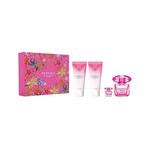 VERSACE BRIGHT CRYSTAL ABSOLU 4 PCS SET FOR WOMEN 3 OZ EAU DE