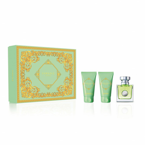 VERSACE VERSENSE 3 PCS SET FOR WOMEN: 1.7 EAU DE TOILETTE + 1.7 SHOWER GEL + 1.7 BODY LOTION