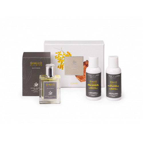 ACCA KAPPA GIALLO ELICRISO 3 PCS SET: 1.7 EAU DE PARFUM + 3.3 SHOWER GEL + 3.3 BODY LOTION