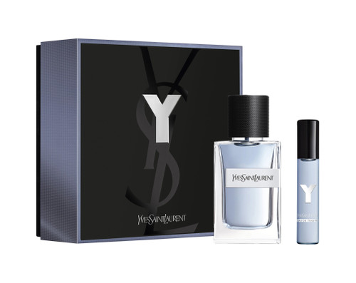 Y BY YSL 2 PCS SET FOR MEN: 3.4 EAU DE TOILETTE SPRAY + 0.33 EAU DE TOILETTE SPRAY