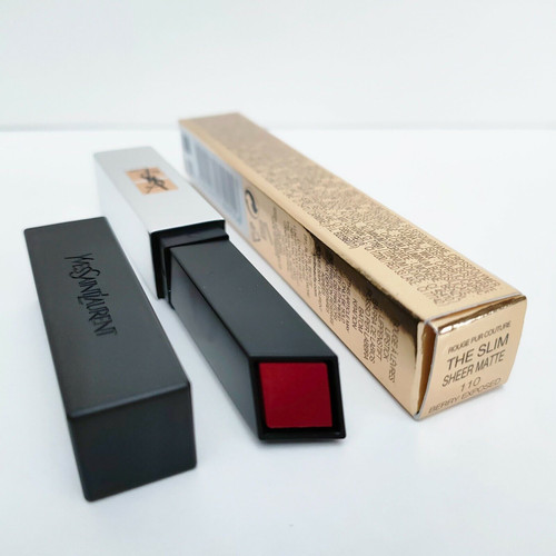 YSL ROUGE PUR COUTURE SLIM SHEER MATTE LIPSTICK 0.07 #110 BERRY EXPOSED FOR WOMEN