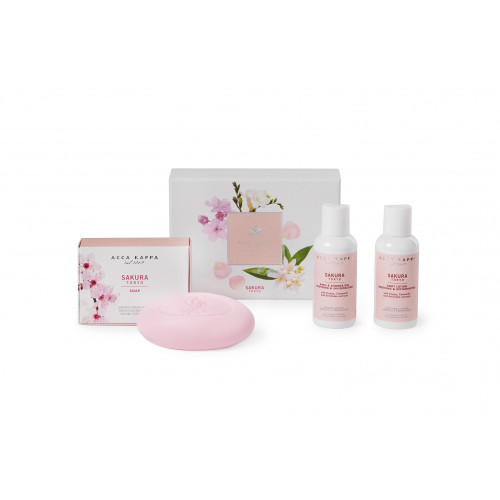 ACCA KAPPA SAKURA TOKYO 3 PCS SET: 3.3 SHOWER GEL + 3.3 BODY LOTION + 5.3 SOAP