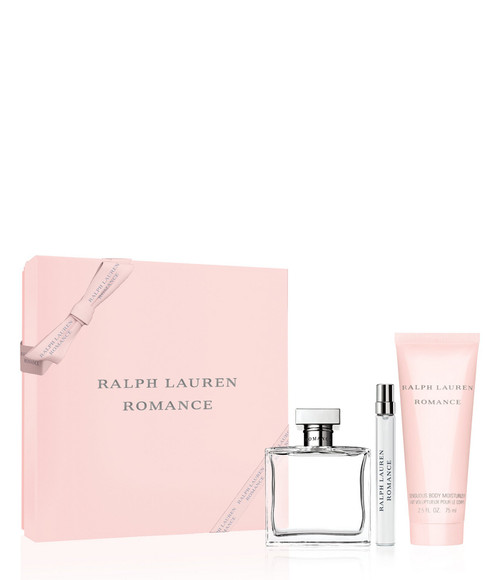 ROMANCE 3 PCS SET: 3.4 EAU DE PARFUM SPRAY + 2.5 BODY LOTION + 0.34 EAU DE PARFUM SPRAY (HARD BOX)