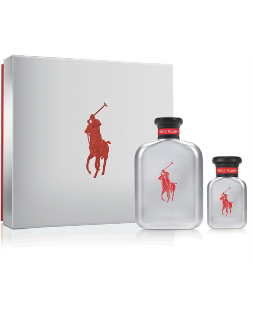 POLO RED RUSH 2 PCS SET: 4.2 EAU DE TOILETTE SPRAY + 1.36 EAU DE TOILETTE SPRAY (HARD BOX)