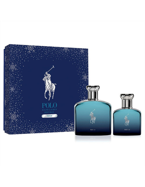 POLO DEEP BLUE 2 PCS SET 4.2 PARFUM SPRAY 1.36 PARFUM SPRAY