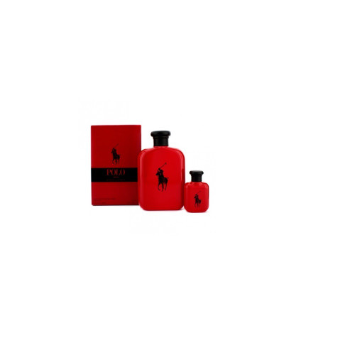 POLO RED 2 PCS SET: 4.2 EAU DE TOILETTE SPRAY + 0.5 OZ EAU DE TOILETTE SPRAY