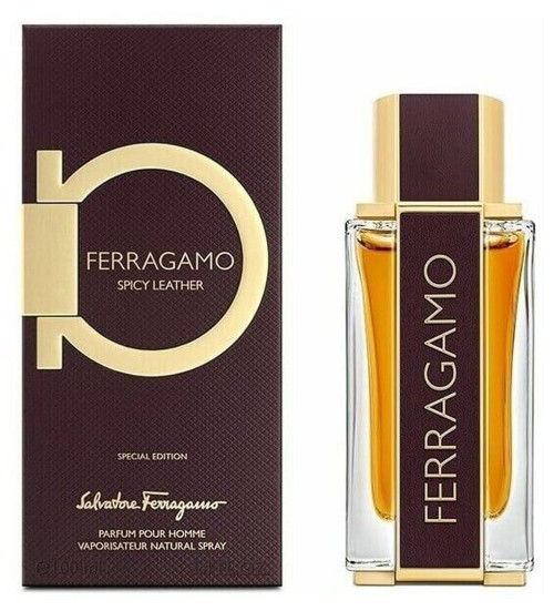 SALVATORE FERRAGAMO SPICY LEATHER 3.4 EAU DE PARFUM SPRAY FOR MEN SALVATORE FERRAGAMO SPICY LEATHER 3.4 EAU DE PARFUM SPRAY FOR MEN