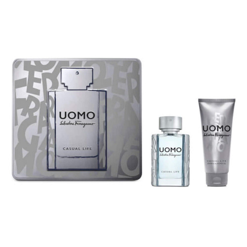 SALVATORE FERRAGAMO UOMO CASUAL LIFE 2 PCS SET 3.4 SHOWER GEL