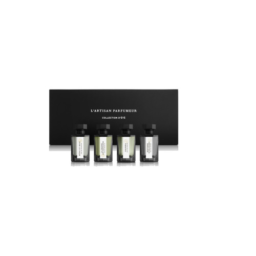 L'ARTISAN PARFUMEUR COLLECTION D'ETE 4 PCS MINI SET FOR MEN: MURE ET MUSC 5 ML EAU DE TOILETTE + LA CHASSE AUX PAPILLONS 5 ML EAU DE TOILETTE + CALIGNA 5 ML EAU DE PARFUM + HISTOIRE D'ORANGERS 5 ML EAU DE TOILETTE