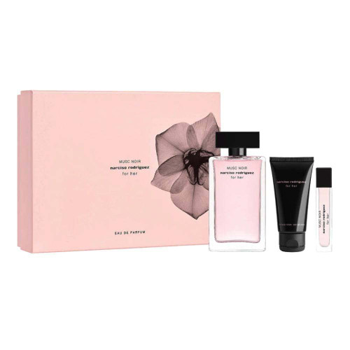 NARCISO RODRIGUEZ FOR HER MUSC NOIR 3 PCS SET 3.3 EAU DE PARFUM