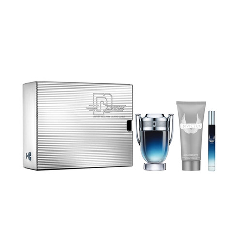 PACO INVICTUS LEGEND 3 PCS SET FOR MEN: 3.4 EAU DE PARFUM SPRAY + 3.4 SHOWER GEL + 0.33 OZ EAU DE PARFUM