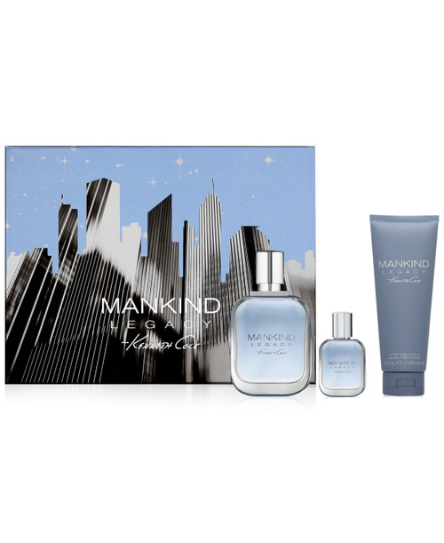 KENNETH COLE MANKIND LEGACY 3 PCS SET FOR MEN: 3.4 EAU DE TOILETTE + 3.4 AFTER SHAVE + 0.5 EAU DE TOILETTE