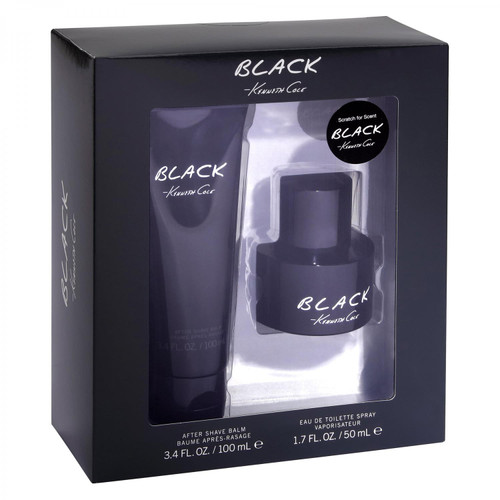 KENNETH COLE BLACK 2 PCS SET FOR MEN: 1.7 EAU DE TOILETTE + 3.4 AFTER SHAVE BALM