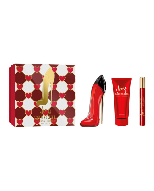 CAROLINA HERRERA VERY GOOD GIRL 3 PCS SET: 2.7 EAU DE PARFUM SPRAY + 0.34 EAU DE PARFUM + 3.4 BODY LOTION