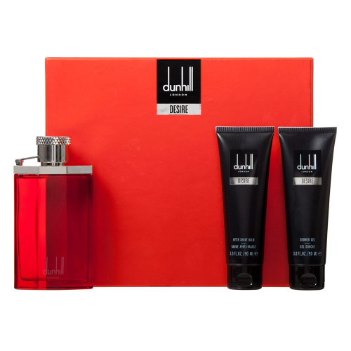 DUNHILL DESIRE 3 PCS SET FOR MEN: 3.4 EDT SP + 3 OZ SHOWER GEL + 3 OZ AFTER SHAVE BALM