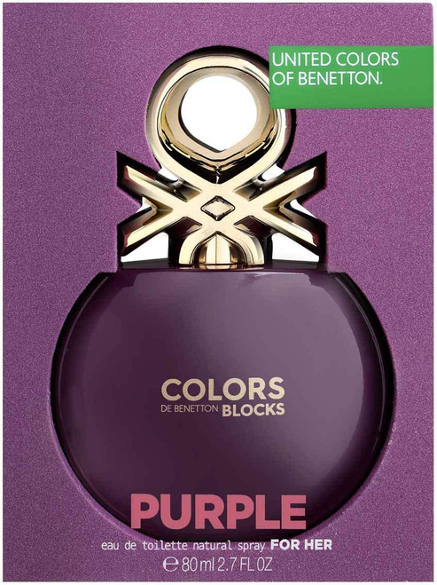 BENETTON COLORS BLOCKS PURPLE 2.7 EAU DE TOILETTE SPRAY FOR WOMEN